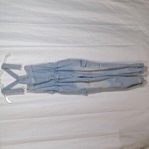 Denim Cargo Suppressed Jumpsuit